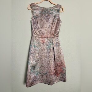 Monique Lhuillier Pastel Floral Midi Dress